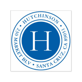 Moderne fette Monogramm-Rücksendeadresse Permastempel