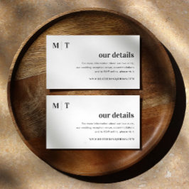 Moderne, fette Monogramm zum Hochzacken unserer De Begleitkarte