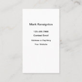 Moderne, fette, monogrammierte Herren-Geschäftskar Visitenkarte (Rückseite)