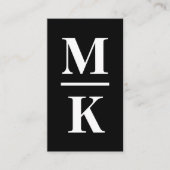 Moderne, fette, monogrammierte Herren-Geschäftskar Visitenkarte (Vorderseite)