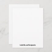 Moderne fette Namen auf der unteren weißen vertika Dankeskarte (Vorne/Hinten)