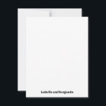 Moderne fette Namen auf der unteren weißen vertika Dankeskarte<br><div class="desc">Moderne fette Namen auf der unteren weißen vertikalen Hochzeit Dankeschön Karte</div>