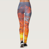 Moderne fette orange gelbe Sonnenuntergänge Foto c Leggings (Rückseite)