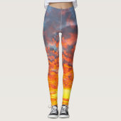 Moderne fette orange gelbe Sonnenuntergänge Foto c Leggings (Vorderseite)