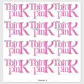 Moderne, fette, rosa typografische Logo Aufkleber (Blatt)