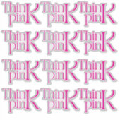Moderne, fette, rosa typografische Logo Aufkleber (Vorderseite)