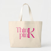 Moderne, fette, rosa typografische Logo Jumbo Stoffbeutel (Vorne)