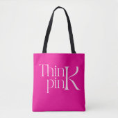 Moderne, fette, rosa typografische Logo Tasche (Vorderseite)