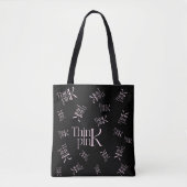 Moderne, fette, rosa typografische Logo Tasche (Vorderseite)