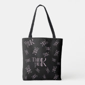Moderne, fette, rosa typografische Logo Tasche (Rückseite)