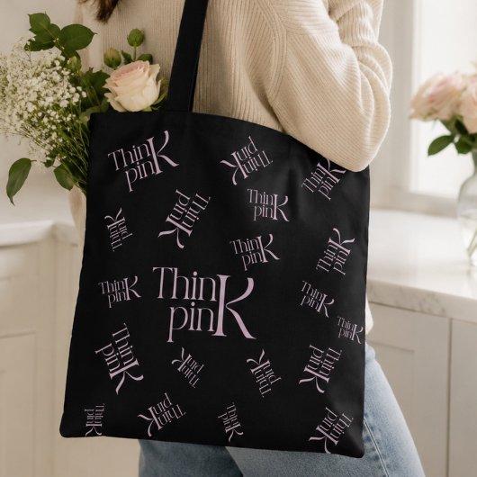 Moderne, fette, rosa typografische Logo Tasche
