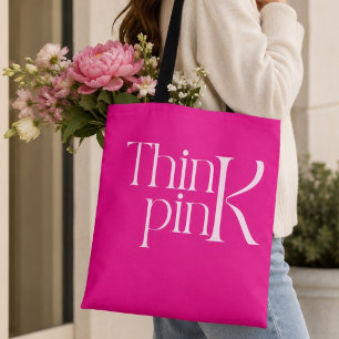 Moderne, fette, rosa typografische Logo Tasche
