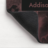 Moderne, fette Rose Gold & Black Marble Name Mousepad (Ecke)