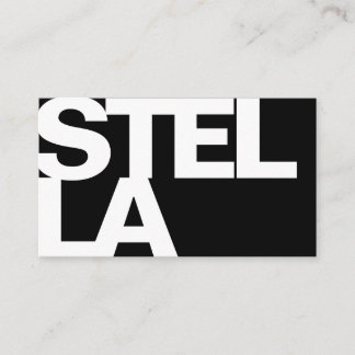 Moderne, fette Schriftart Typografie, einfach schw Visitenkarte