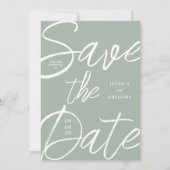 Moderne, fette Schriftzeichen Save The Date (Vorderseite)