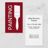 Moderne, fette Schwarz-Weiß-Malerei Visitenkarte (Vorne/Hinten)