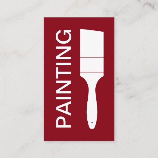 Moderne, fette Schwarz-Weiß-Malerei Visitenkarte (Vorderseite)