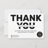 Moderne fette Schwarz-Weiß-Ordnung danke (Vorderseite)