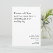 Moderne fette Schwarz-weiße Typografie Stilvolle H Einladung (Stehend Vorderseite)