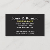 Moderne, fette schwarze Punkte auf zwei Seiten Visitenkarte (Rückseite)