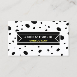 Moderne, fette schwarze Punkte auf zwei Seiten Visitenkarte