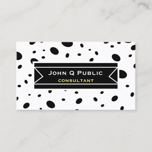 Moderne, fette schwarze Punkte auf zwei Seiten Visitenkarte (Vorderseite)