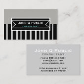 Moderne, fette schwarze Streifen, beidseitig gefer Visitenkarte (Vorne/Hinten)