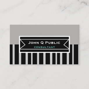 Moderne, fette schwarze Streifen, beidseitig gefer Visitenkarte