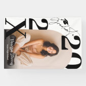 Moderne, fette, schwarze, weiße trendige Foto-Absc Banner (Horizontal)