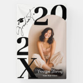 Moderne, fette, schwarze, weiße trendige Foto-Absc Banner (Vertikal)