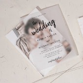 Moderne, fette Script Black Wedding Acryleinladungen