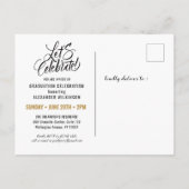 Moderne fette Script Minimal Foto Graduation Party Einladungspostkarte (Rückseite)