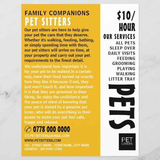 Moderne, fette, sitzende Servicewerbung Flyer (Vorne)