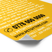 Moderne, fette, sitzende Servicewerbung Poster (Ecke)