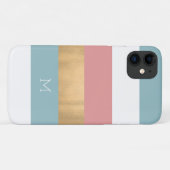 Moderne, fette Streifen Mit Monogramm Case-Mate iPhone Hülle (Rückseite (Horizontal))