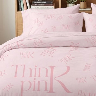 Moderne Fette Think Pink Freak-Typografie Kissenbezug