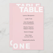 Moderne, fette Tischnummer Sitzkarte (Vorne/Hinten)