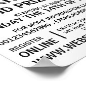 Moderne, fette Tournament-Event-Werbung Poster (Ecke)