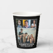 Moderne, fette Typografie 4 Abschluss FotoCollage Pappbecher (Rückseite)