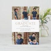 Moderne fette Typografie 5 Abschluss FotoCollage Ankündigung (Stehend Vorderseite)