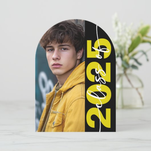 Moderne fette Typografie Arch Grad Ankündigung (Stehend Vorderseite)