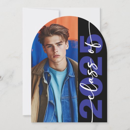 Moderne fette Typografie Arch Grad Ankündigung (Vorderseite)