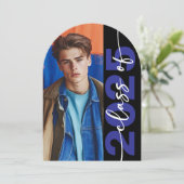 Moderne fette Typografie Arch Grad Ankündigung (Stehend Vorderseite)