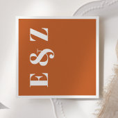 Moderne, fette Typografie Burnt Orange Wedding Serviette