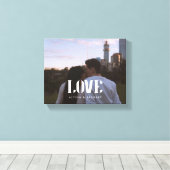 Moderne, fette Typografie Custom Couple Foto Leinwanddruck (Insitu (Holzboden))