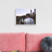 Moderne, fette Typografie Custom Couple Foto Leinwanddruck (Insitu (Wohnzimmer))