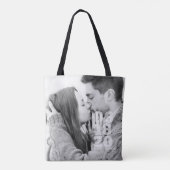 Moderne fette Typografie Custom Foto Wedding Tasche (Rückseite)