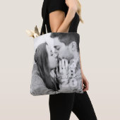 Moderne fette Typografie Custom Foto Wedding Tasche (Von Nahem)