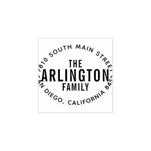 Moderne, fette Typografie Custom Rücksendeadresse Gummistempel (Prägung)