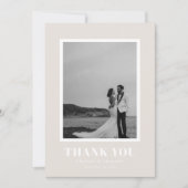 Moderne fette Typografie Foto Hochzeit danke Ihnen (Vorderseite)